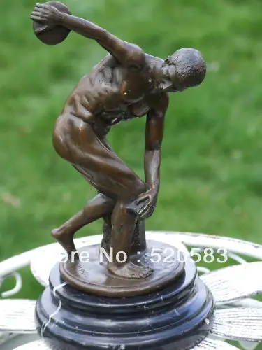 

DISCOBOLUS OF MYRON THE DISCUS THROWER BURE BRONZE ART