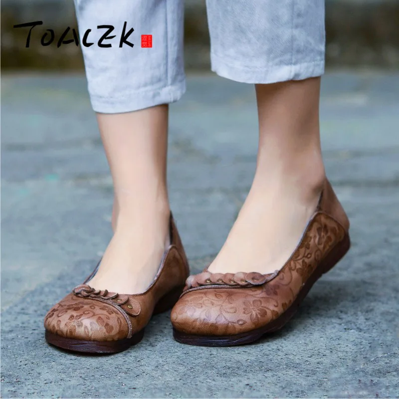 

Hand-made leather women's shoes spring and summer new cowhide individual shoes leisure and comfortable women's shoe