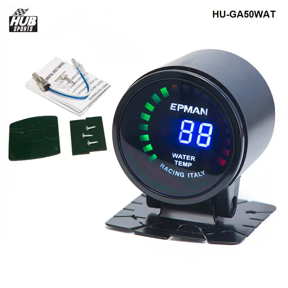 2015 neue EPman racing 52mm Smoked LED Digital Wasser Temperatur Temp Meter mit Sensor halterung Für Scion HU-GA50WAT 2015 neue EPman racing 52mm Smoked LED Digital Wasser Temperatur Temp Meter mit Sensor halterung Für Scion HU-GA50WAT