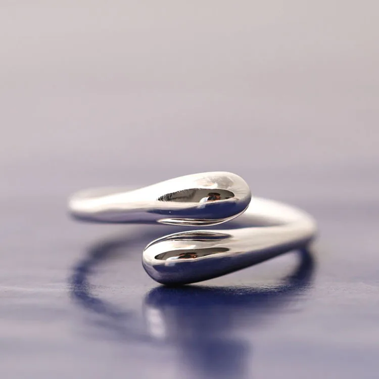

925 Sterling Silver Simple Style Open Rings For Women High Quality Fashion Lady Prevent Allergy Sterling-silver-jewelry