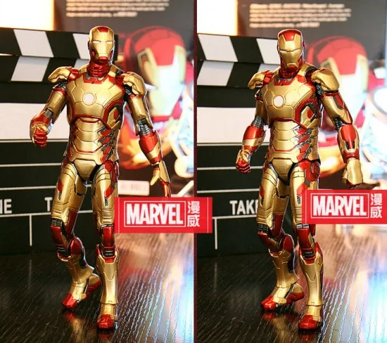 Marvel Мстители Старк Железный человек 3 Mark VII MK 42 43 MK42 MK43 ПВХ фигурка Коллекционная модель игрушки 18 см KT395