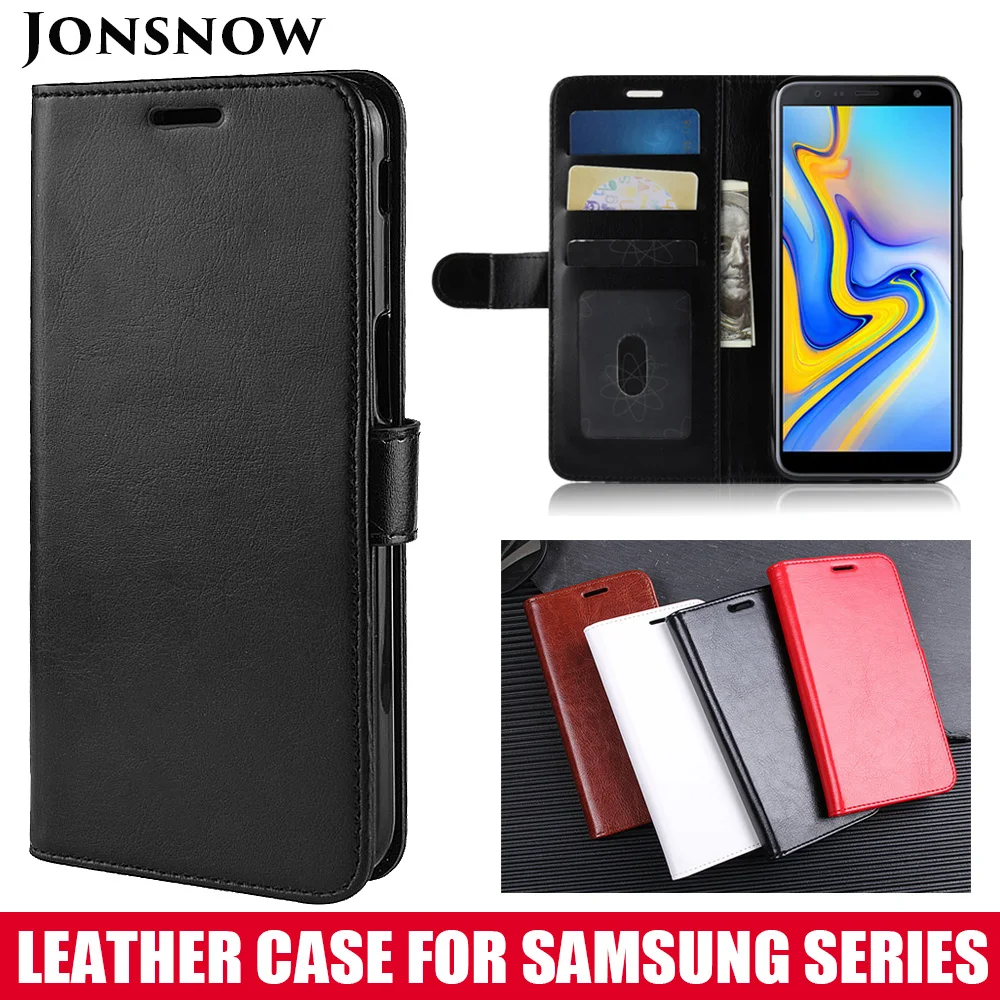 KSAM1123_1_Wallet Leather Case with Card Slots & Stand for Samsung A7 2018 A6 A8 Plus 2018 Cases for J2 J4 J6 Plus J8 2018 Leather Cover with Card Slots and Stand