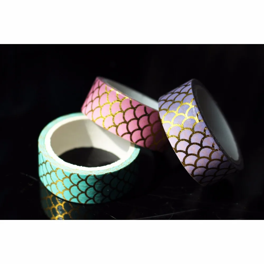 

Tigofly 3 Colors Assorted Artificial Fish Skin Paper Tape 3m Length 15mm Width DIY Fly Tying Materials