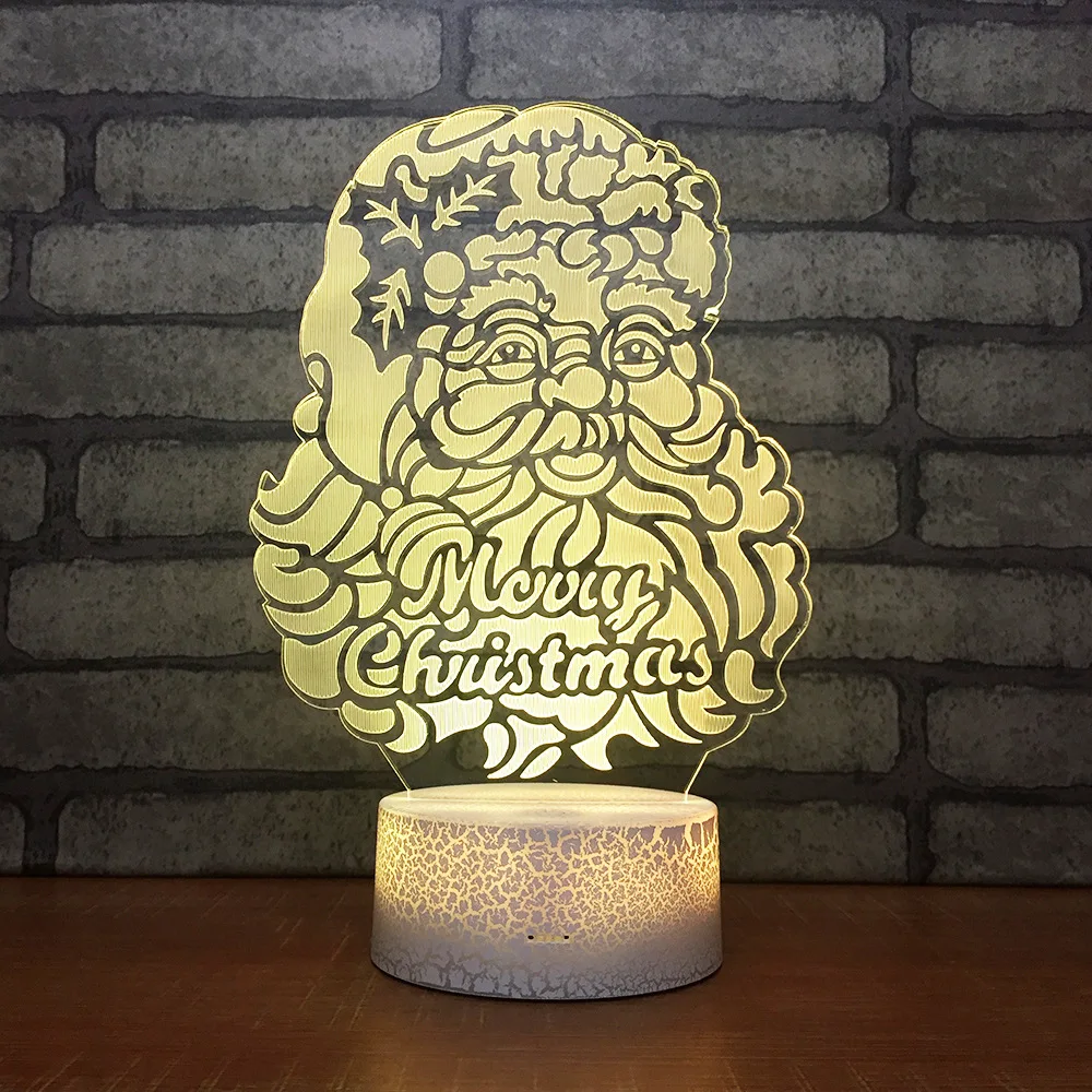 

Santa Claus Creative Gift Led Table Lamp Colorful Remote Touch 3d Night Light Christmas decorations gift for baby room Desk Lamp