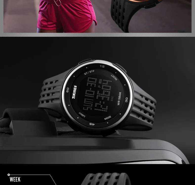 Хит, Брендовые спортивные часы для женщин, стильный водонепроницаемый светодиодный, спортивные военные часы, женские цифровые часы, Reloj Para Hombre,, SKMEI, новинка