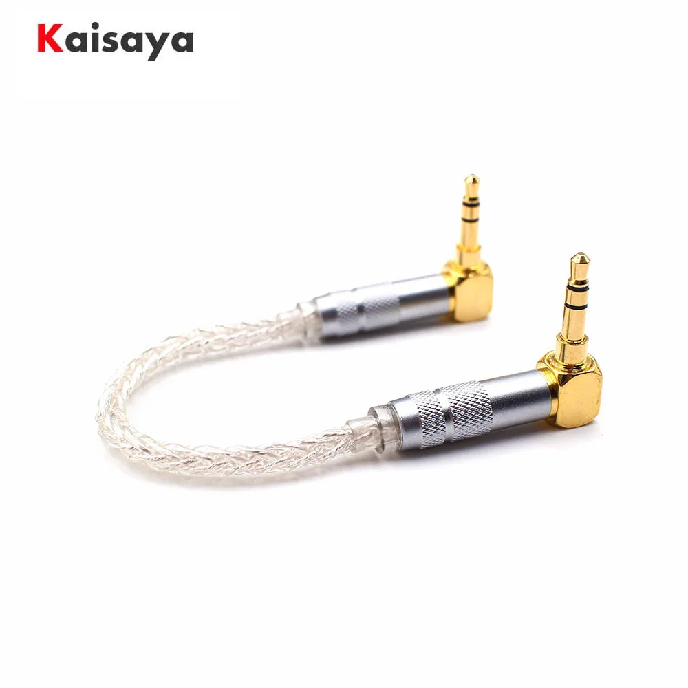 8 core 5N sterling silver Audio Cable 3 5 mm to 3 5mm Aux Cable Male to Male Car Aux Cord HiFi Headphones Amp