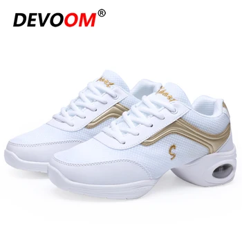 

Hot Sale 2019 Dance Shoes Sports Feature Soft Outsole Breath Sneakers For Woman Practice Shoes Modern Dance Jazz Shoes EU 35-40