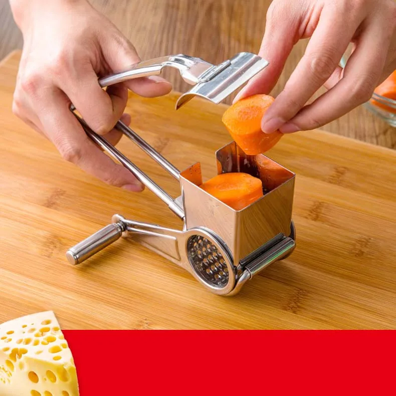 Hand cheese peeler Grater Stainless Steel/ Slicer Shreds Drum Held