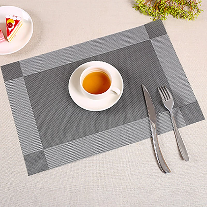 

Waterproof PVC Placemat Dining Table Mat Coaster Slip-Resistant Drink Coasters Cup Pads European Decoration Individual Table