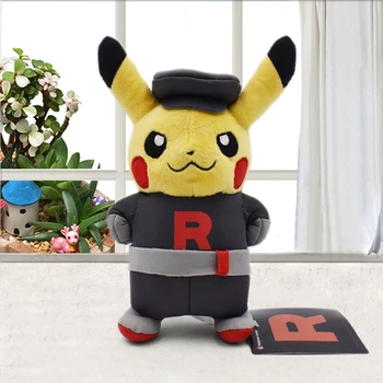 

Pikachu Cosplay Team Rocket Peluche High Quality doll Plush Dolls Cute Soft Stuffed Toys 22cm Children Gift Free Shipping