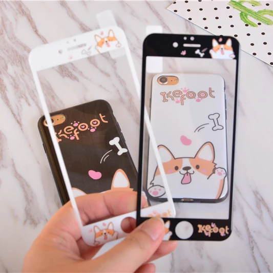 Korea Kartun Hitam Putih Lucu Anjing Cinta Lembut Silicone Cover