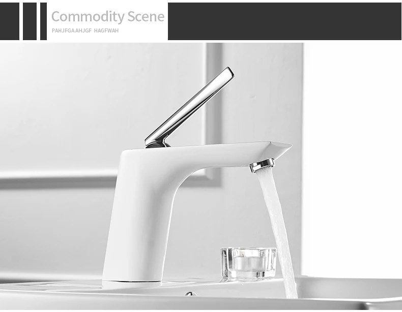 Кран для раковины, современный белый хром, латунь, кран для раковины, с одной ручкой, на одно отверстие, смеситель для туалетной ванны, кран для воды, кран, YLS837-11