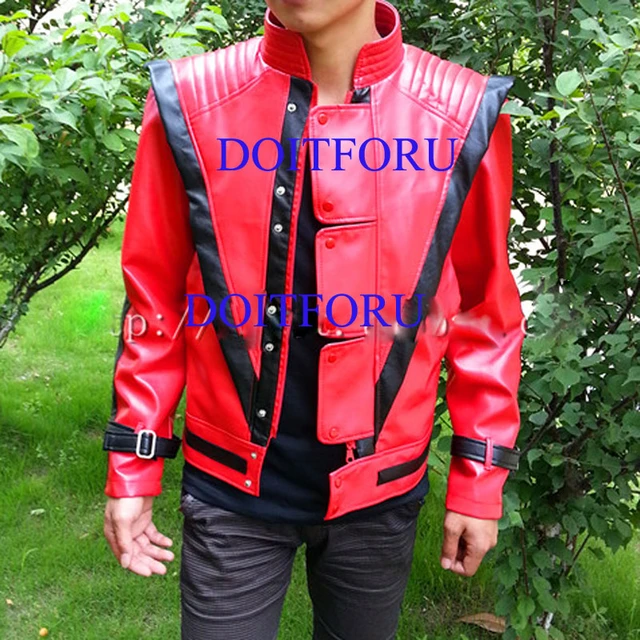 Michael Jackson Punk Red Thriller Jacket Mj Casual Tailor Made
