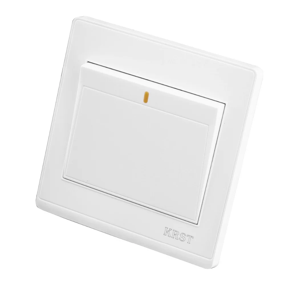 

Home Wall Switch Socket 86-Mounted Ceramic White, A Double-Control Switch, PC 250V 10A