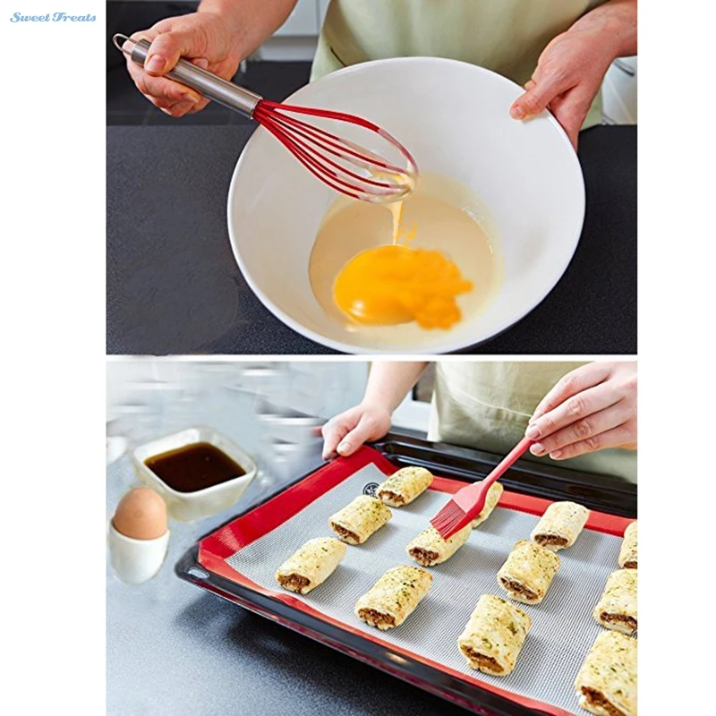 Sweettreats FDA Approved Silicone Cooking Tools Silicone Kitchen Utensils Set (5 Pieces) in Hygienic Solid Coating