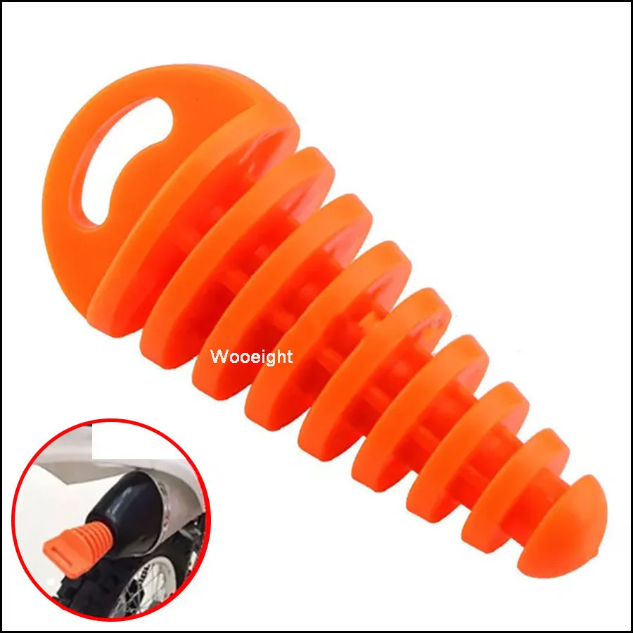 Wooeight Exhaust Pipe Motocross Tailpipe Silencer Air-bleeder Plug Exhaust Silencer Muffler Wash Plug Pipe Protector Motorcycle and ATV (3)
