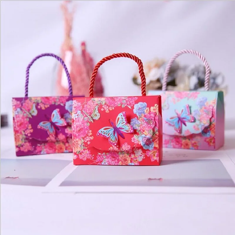 

European Creative Multicolor Butterfly Paper Gift Box Candy Boxes Baby Shower Decorations Wedding Favors and Gifts Box for Guest