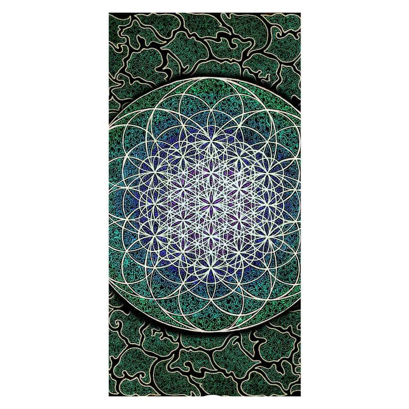 

Ancient Egypt Geometry Symbol&Flower Of Life Printed Soft Bamboo Fiber Towels/Drying Bath Drying Washcloth_Size:35CMX70CM