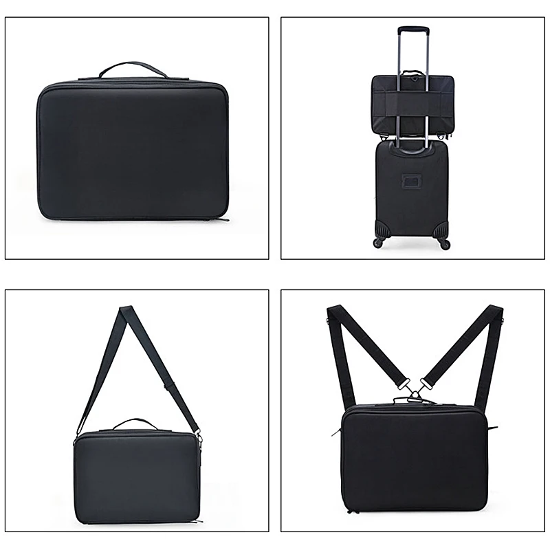 3 слойная женская сумка для хранения макияжа дорожная косметическая