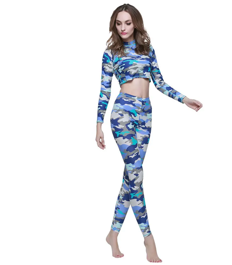 swim top and leggings