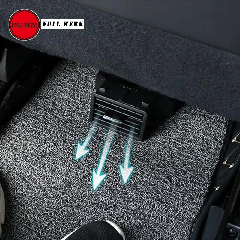 ABS Car Back Seat Air Conditioning Outlet Air Vent Extension Tube Blind