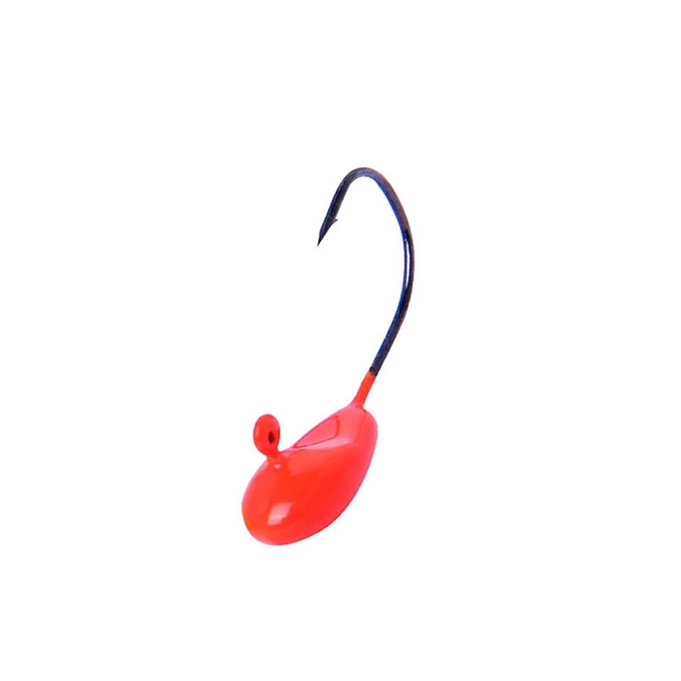 10PCS/Lot Soft Bait Metal Jig Sharp Jig Hook 1.1g 22mm Hook Lure Lead Jig Head Hooks Fishing Tackle Fishing Hooks Pesca