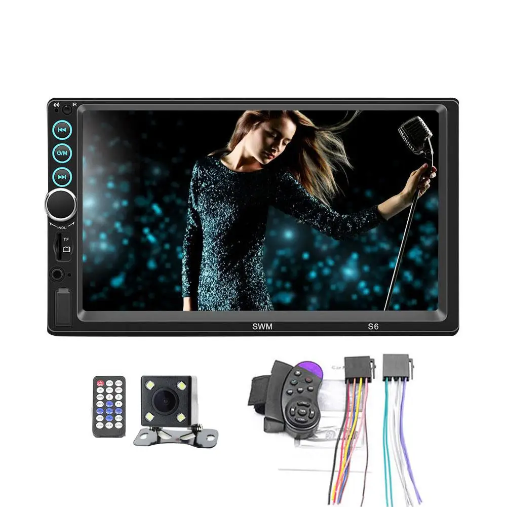 

7 Inches 2 DIN Car MP5 MP4 MP3 Player Bluetooth TF Touch Screen Rear Camera Input Mirror Link Phone Charging Stereo Radio Player