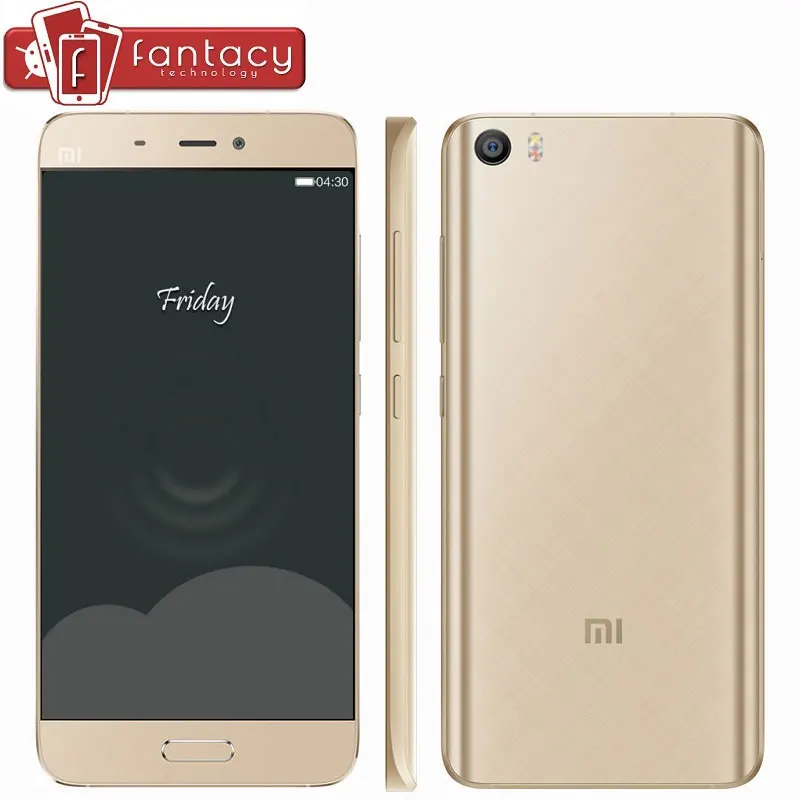 Original Xiaomi Mi5 3GB RAM 32GB ROM Snapdragon 820 Quad Core Press Fingerprint ID FDD LTE 4G 16.0MP 5.15 " MIUI 8 Mobile Phones
