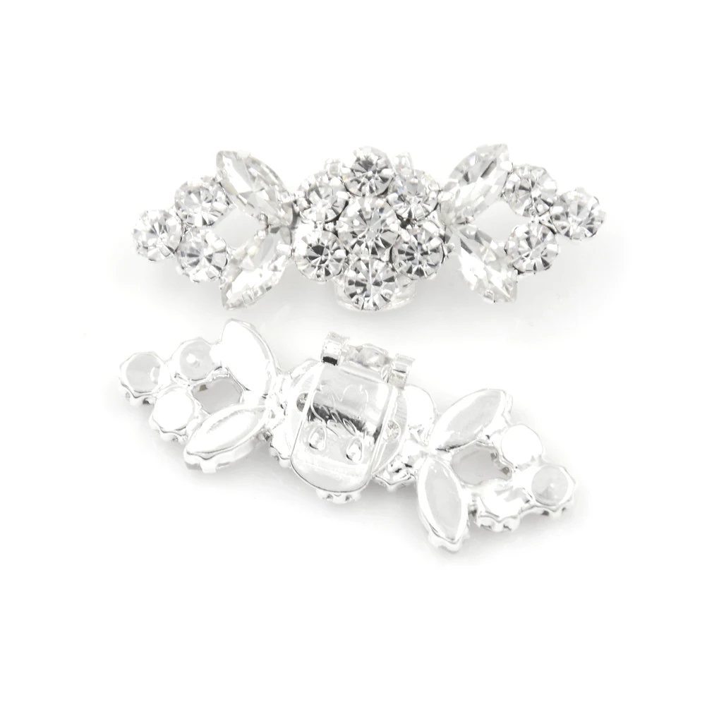 Блестящие шнурки для обуви с белым Цирконом в виде цветка 2 шт./Лот украшение