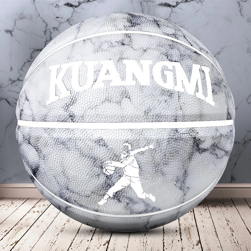 Kuangmi мраморный баскетбольный мяч Размер 7 PU гигроскопические баскетбольные мячи для помещений и улицы баскетбольные игры тренировочные спортивные товары