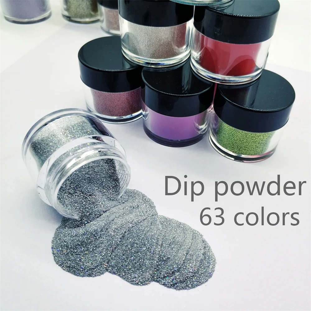 

VLIKE Dipping Powder Gradient French Nail Color Glitter Without Lamp Cure Nail Art Decorations (D061-D080)