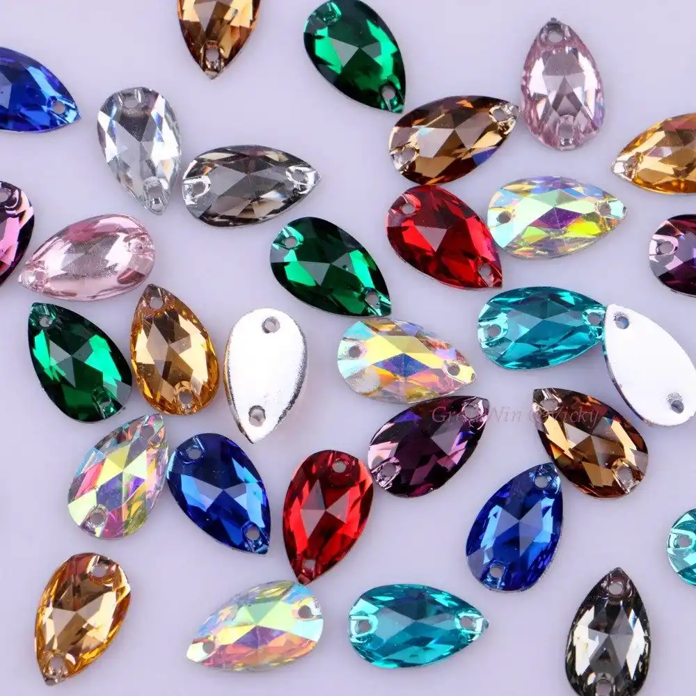 200p Acrílico Joya De Mezcla Diamantes de Imitación Diamante Grano Coser Tejer Scrapbook Flatback