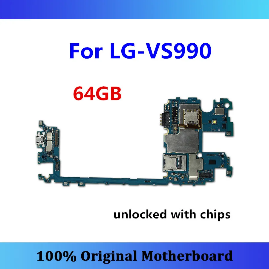 

Original unlocked for LG V10 VS990 motherboard 64gb with full chips logic board tested Android OS updated VS990 mainboard card
