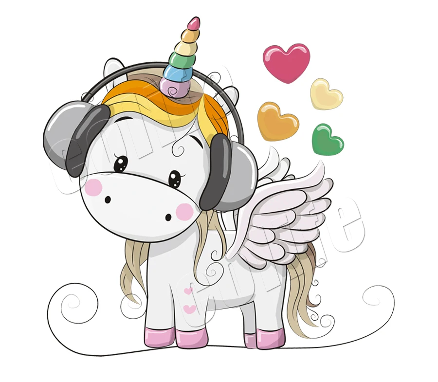Unicorn Patch Iron On Clothes Heat Press Stickers for Families Lovely Unicorns Transfer Patches DIY Appliques Decoration (1)