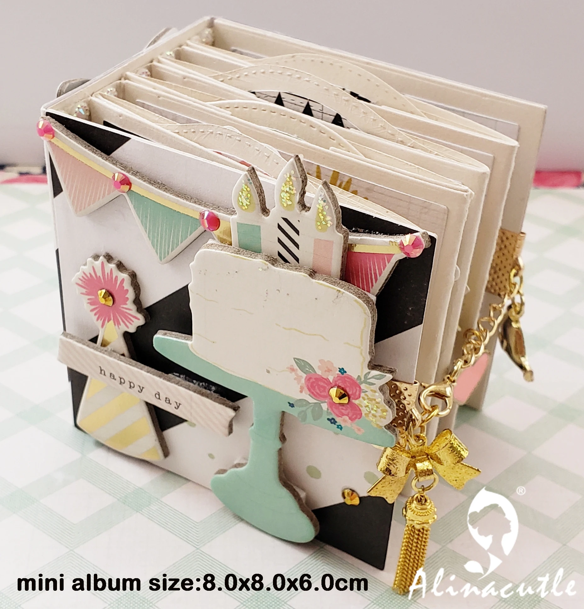 Alinacutle Metal Cutting Die Cut Photo Album Memory Book Tag Heart Scrapbooking Papercraft Diy