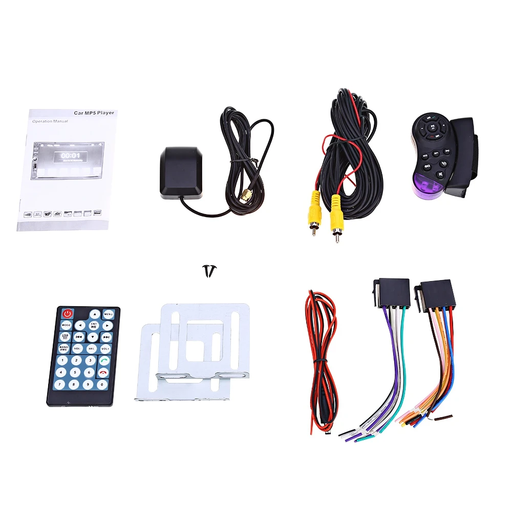 7020G 7 inch 2 Double Din Car MP5 Video Player Touch Screen 1080P GPS Navigation Bluetooth Radio Remote Control Car Styling USB