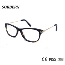 SORBERN Винтаж Для женщин очки высшего качества очки с оправой из сплава оправы квадратные очки с диоптриями женщин очки для близоруких