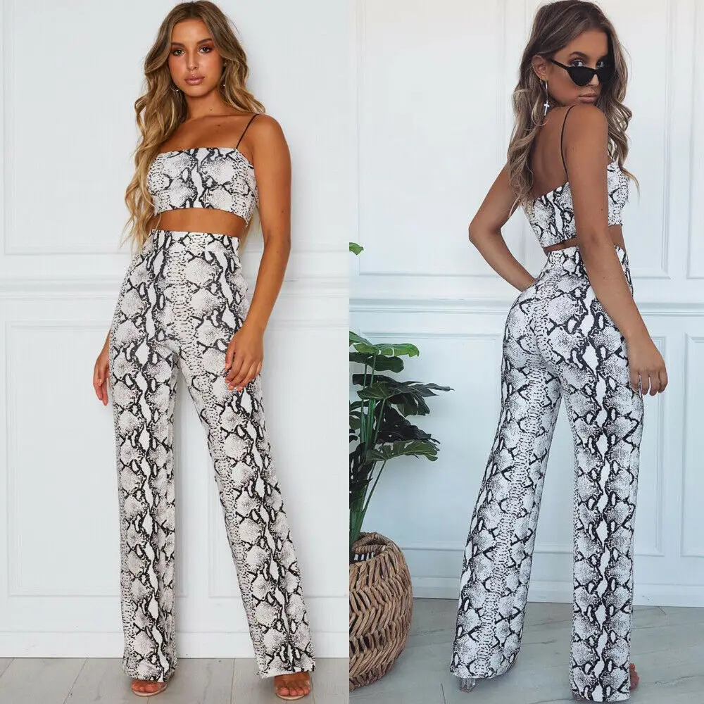

2019 Newest Hot Women High Waist Snake Printed Baggy Harem Pants Hippie Wide Leg Gypsy Long Palazzo Trouser