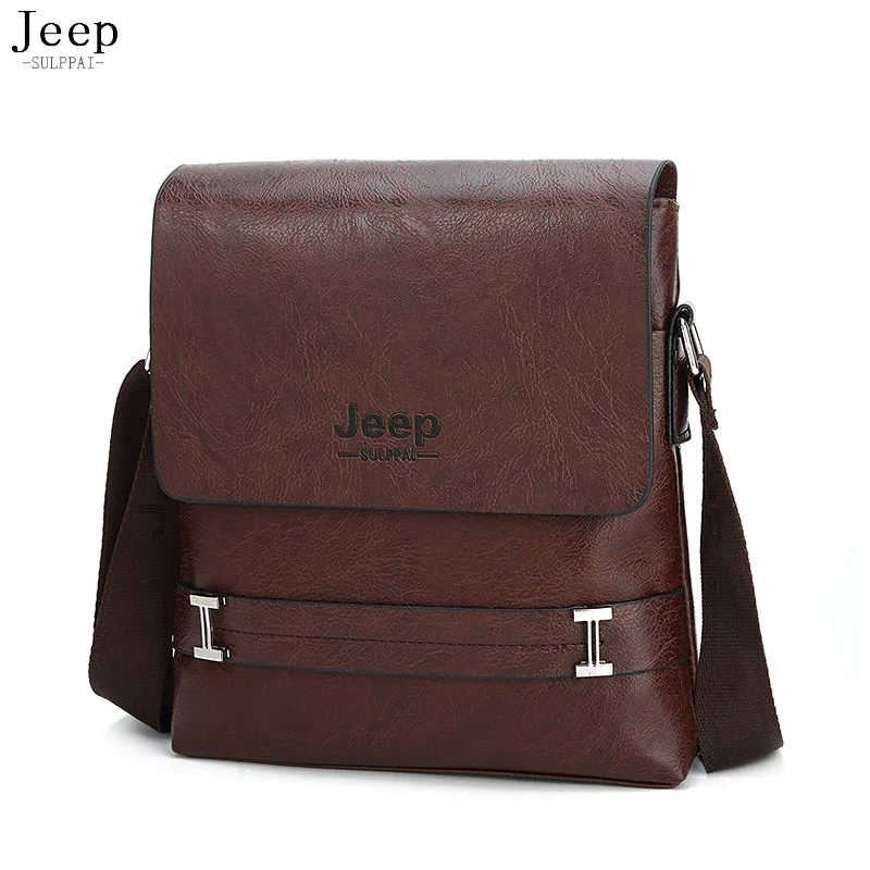 

SULPPAIPjeep messenger bag men bag new shoulder bag male men bag for Premium leather bag black male bag business casual PI786