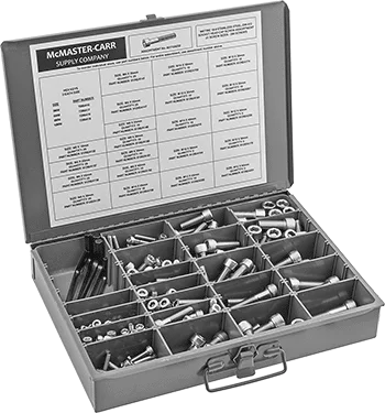 

Socket Head Screw Assortment Metric Sizes, 288 Pieces, 18-8 Stainless Steel,M6 to M12 in 16 mm to 60 mm Lengths