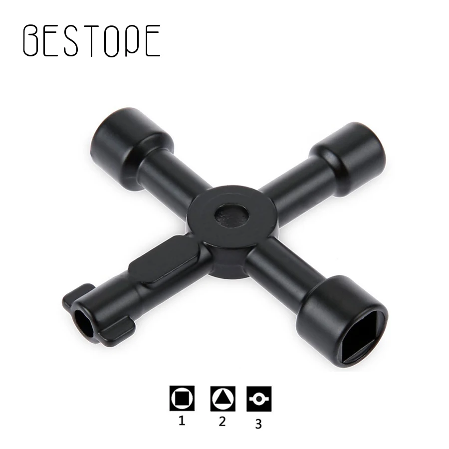 

Multifunctional wrench key cross triangle key wrench water meter valve square hole key Electric cabinet