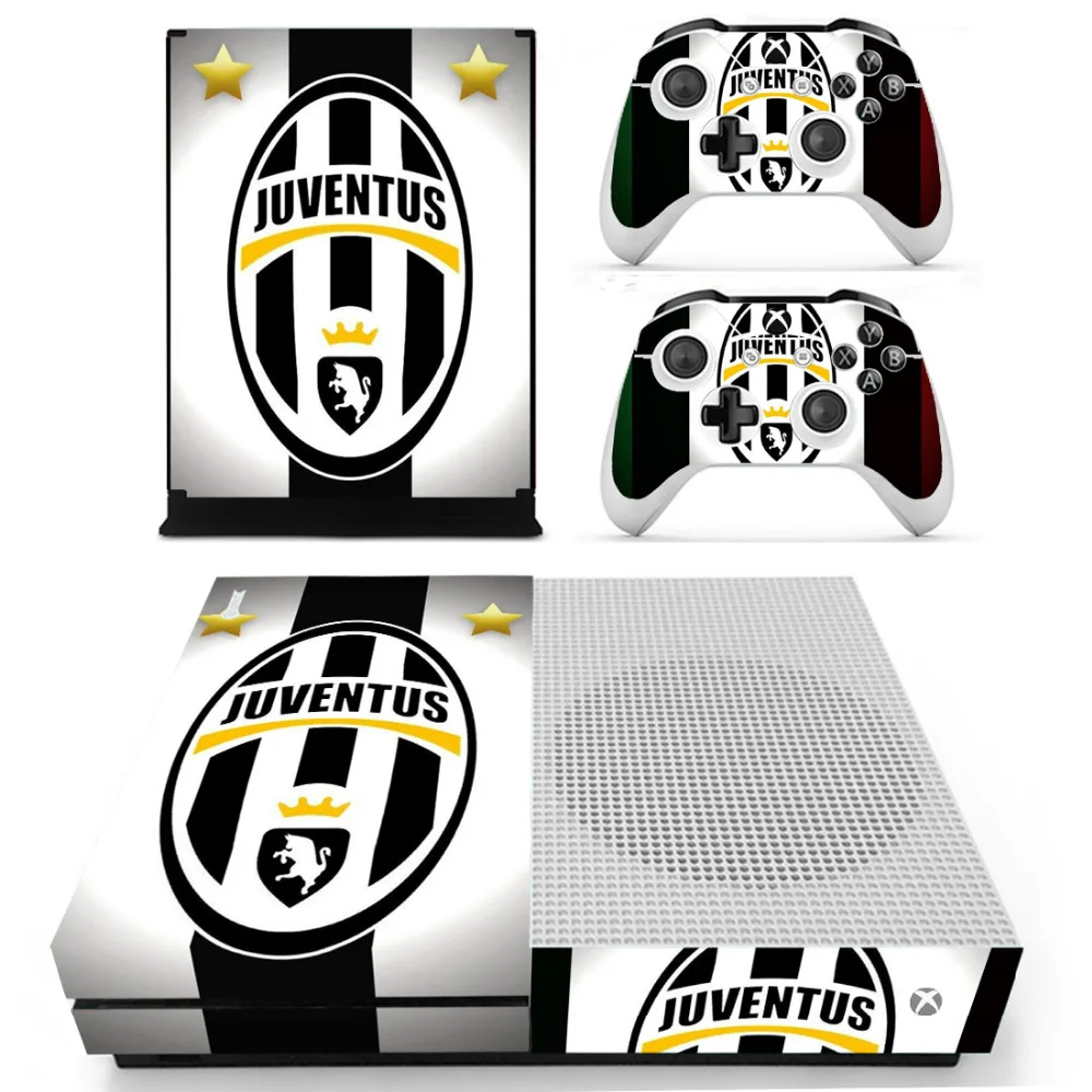 

Juventus Football Team Skin Sticker Decal For Xbox One S Console and Controllers for Xbox One Slim Skin Stickers Vinyl