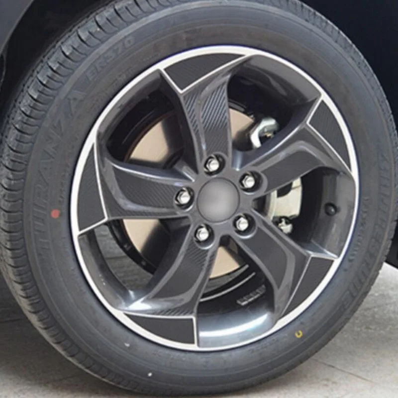Tonlinker 1 шт. на 4 колеса DIY автомобиль стиль 17 дюймов Углеродные, для колес волокна Защитный чехол наклейки для Honda vezel HRV