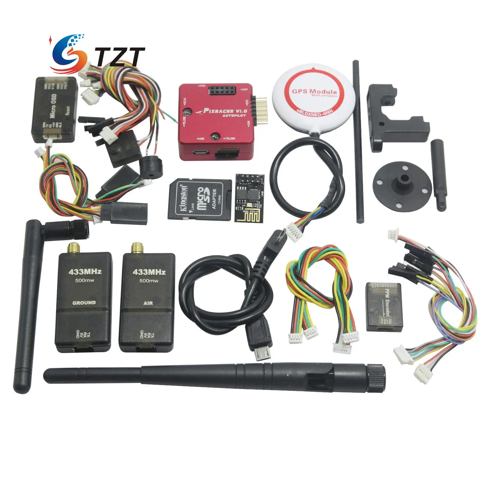 FPV Mini Pixracer V1 0 Flight Controller with OSD PPM M8N GPS 500mw Telemetry SD Card