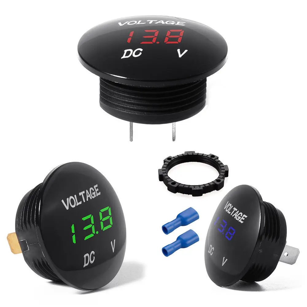 

Car Motorcycle DC12V-24V LED Panel Digital Voltage Meter Display Voltmeter Drop shipping