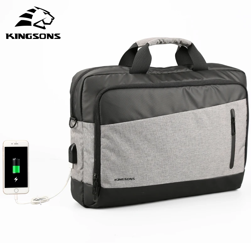 

Kingsons Brand Male Single Shoulder Bag Waterproof Messenger Bag New Usb Charging Casual Tote For Men Handbags&crossbody Bags