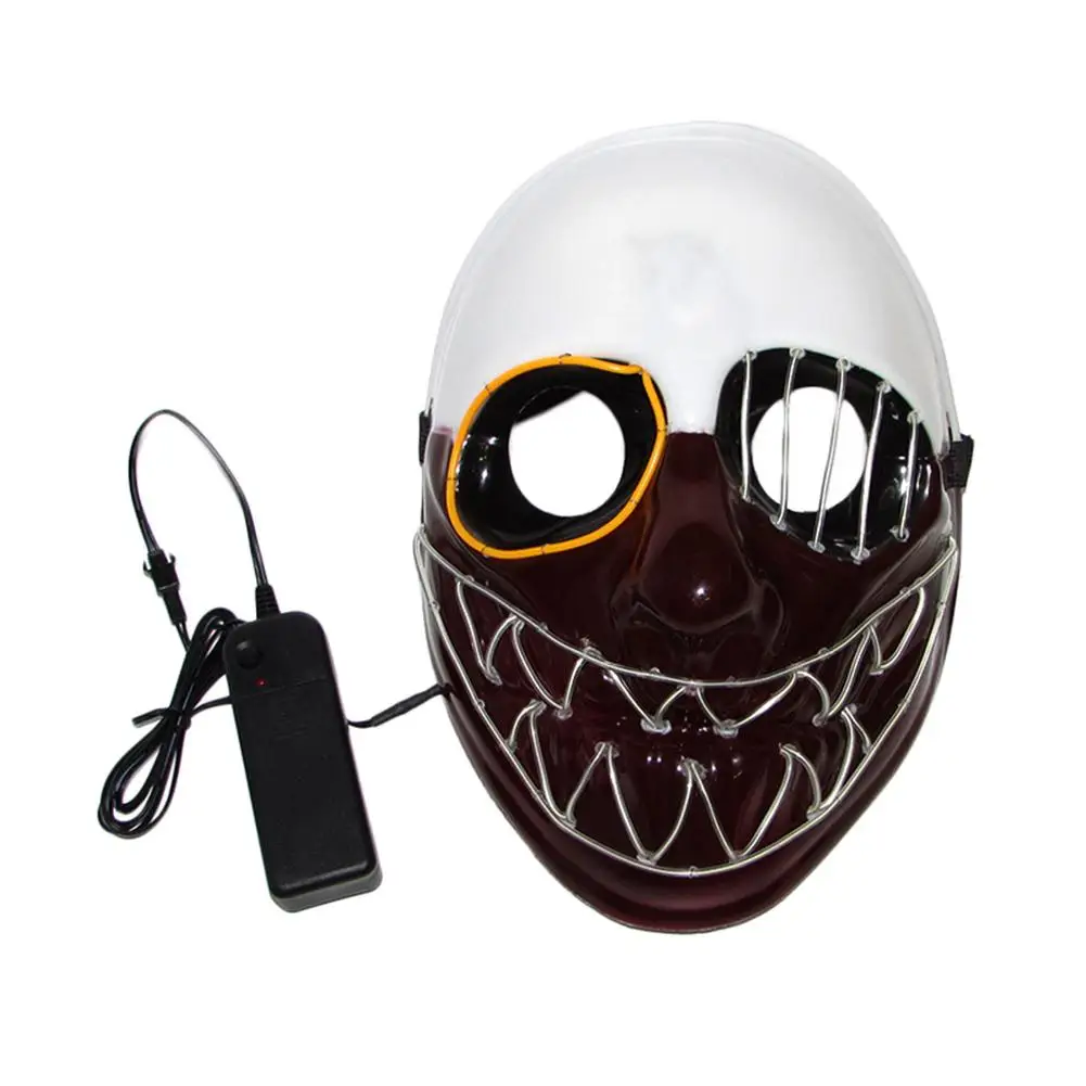 

EL Wire Mask Flashing Cosplay LED Mask Skeleton Head Shaped Mask for Glowing dance Carnival Party Masks Halloween Decoration