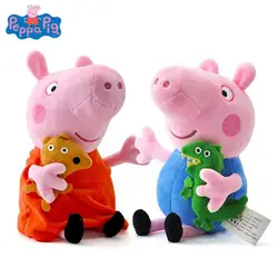 Peppa pig Джордж розовый поросенок Семья плюшевые игрушки 19 см кукла вечерние украшения школьный орнамент брелок игрушки для детей