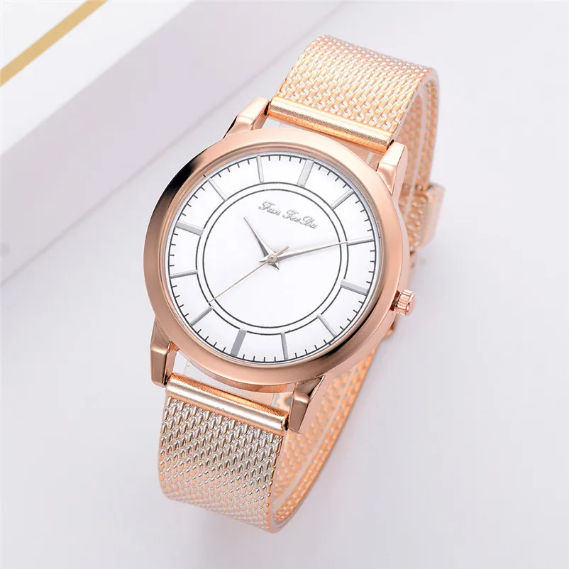 Excellent Quality women watches bracelet watch ladies Stainless Steel Mesh buckle Analog Quartz Watch clock Montre femme Y19 (11)