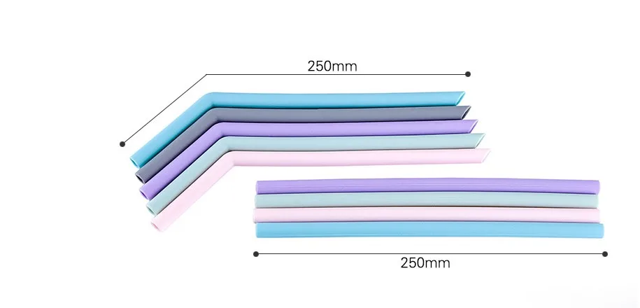 6 шт./упак. 10 мм многоразовые силиконовые трубочки Еда Класс силиконовые соломинки для питья инструмент вечерние соломинки без добавления бисфенола А с кисточка в комплекте